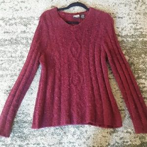 Burgundy Knit Sweater
